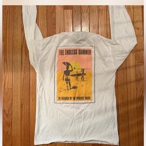 White Long Sleeve 'The Endless Summer' Hawaii Surf Graphic Tee